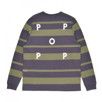 POP TRADING STRIPED LOGO LS...