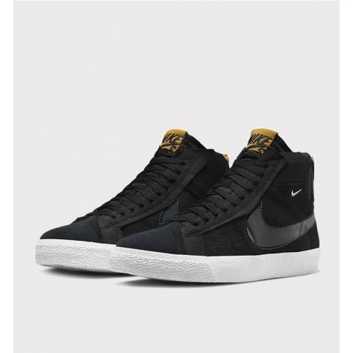 NIKE SB ZOOM BLAZER MID PRM NEGRO Talla 38.5 Color NEGRO