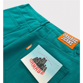 DAMAGE ORANGE TAB JEANS AZUL 2