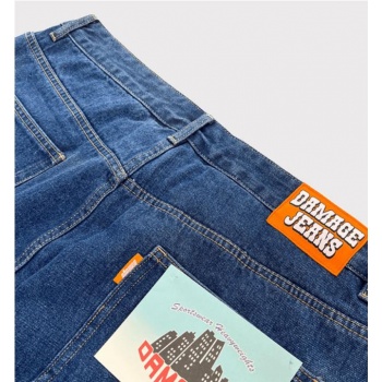 DAMAGE ORANGE TAB JEANS AZUL 2