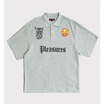 PLEASURES WYATT BOXY POLO GRIS