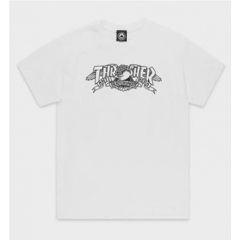 THRASHER MAG BANNER TEE BLANCO