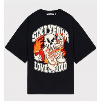 6IXT4OUR LOVE STUDIO TEE NEGRO