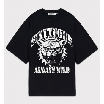 6IXT4OUR ALWAYS WILD TEE NEGRO