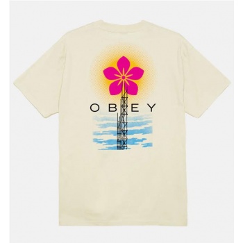 OBEY ELEVATED POWER TEE BEIGE