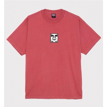 OBEY ICON HEAVYWEIGHT TEE ROJO