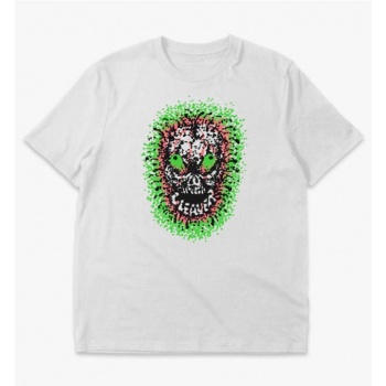 CLEAVER SKULL TEE BLANCO