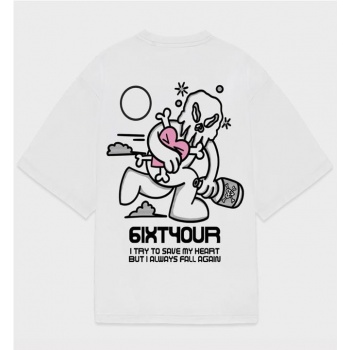 6IXT4OUR HARD DRUG TEE BLANCO