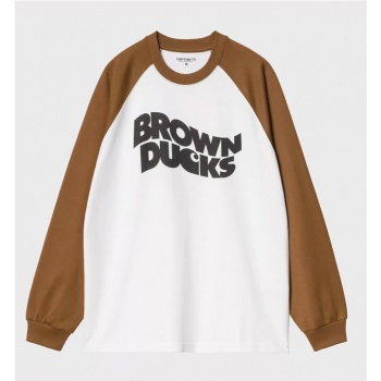 CARHARTT WIP BROWN DUCKS LS...