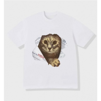 SSSTUFFF PAPER CATS TEE BLANCO