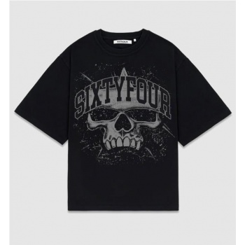 6IXT4OUR SKULL TEE NEGRO