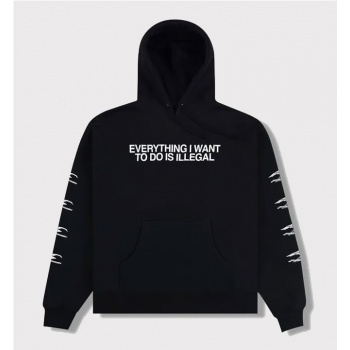 PLEASURES ILLEGAL HOODIE NEGRO