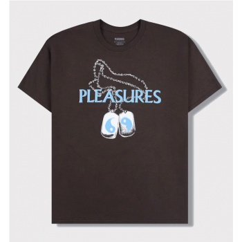 PLEASURES DOG TAGS TEE MARRON