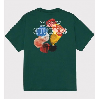 OBEY STUDIOS PALETTE TEE VERDE