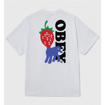 OBEY STRAWBERRY TEE BLANCO