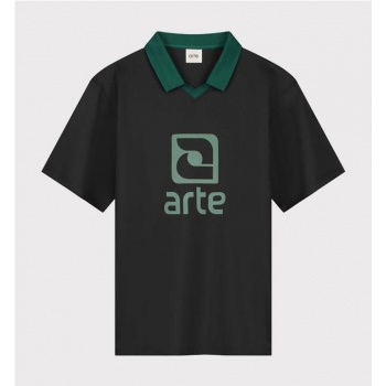 ARTE LOGO COLLAR T-SHIRT NEGRO