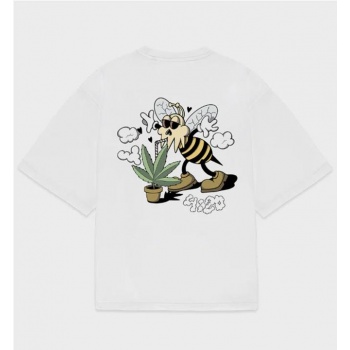 6IXT4OUR BEE HAPPY TEE BLANCO