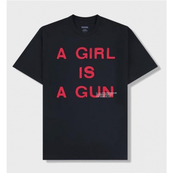 PLEASURES GIRL IS A GUN TEE...