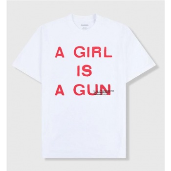PLEASURES GIRL IS A GUN TEE...