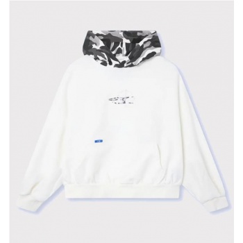 NOEMOTIONS CAMO HOODIE BLANCO