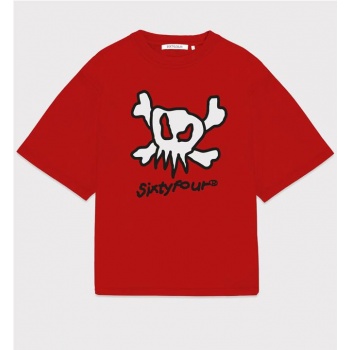 6IXT4OUR DRAWN SKULL RED...