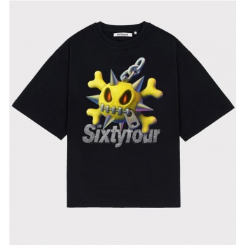 6IXT4OUR WRECKING TEE NEGRO