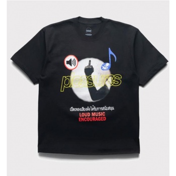 PLEASURES LOUD MUSIC TEE NEGRO