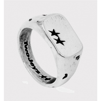 TWOJEYS ELONGATED RING PLATA