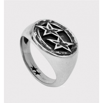 TWOJEYS ICON SIGNET RING PLATA