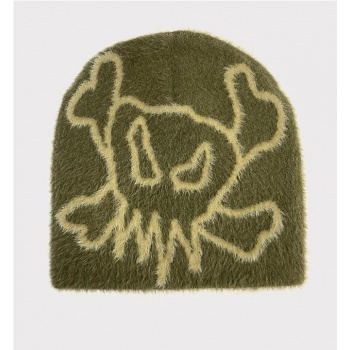6IXT4OUR FURRY SKULL BEANIE...