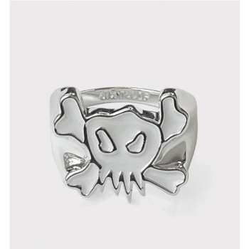 6IXT4OUR SKULL RING BLANCO