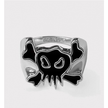 6IXT4OUR SKULL RING NEGRO
