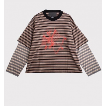 JUNGLES SKELETON STRIPE LS...