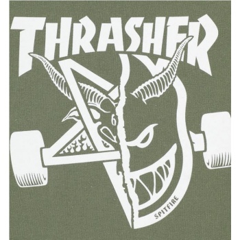 THRASHER TRASH BURN TEE VERDE 2