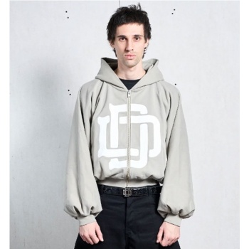 DAME MONOGRAM ZIPPER GRIS