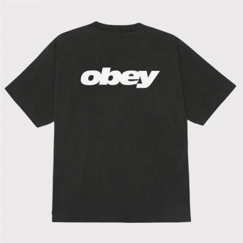OBEY BOUNCE PIGMENT TEE NEGRO