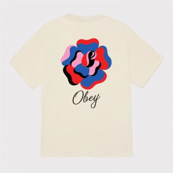 OBEY PAPER ROSE TEE BEIGE1