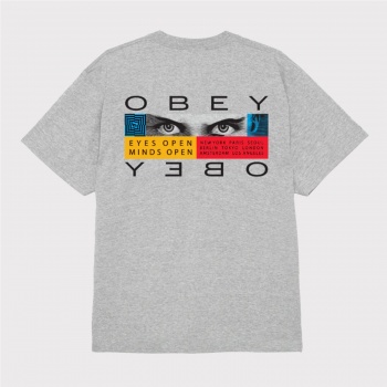 OBEY EYES OPEN TEE GRIS