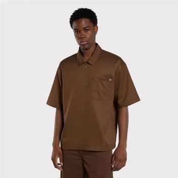 DICKIES CADIZ QZ SHIRT MARRON